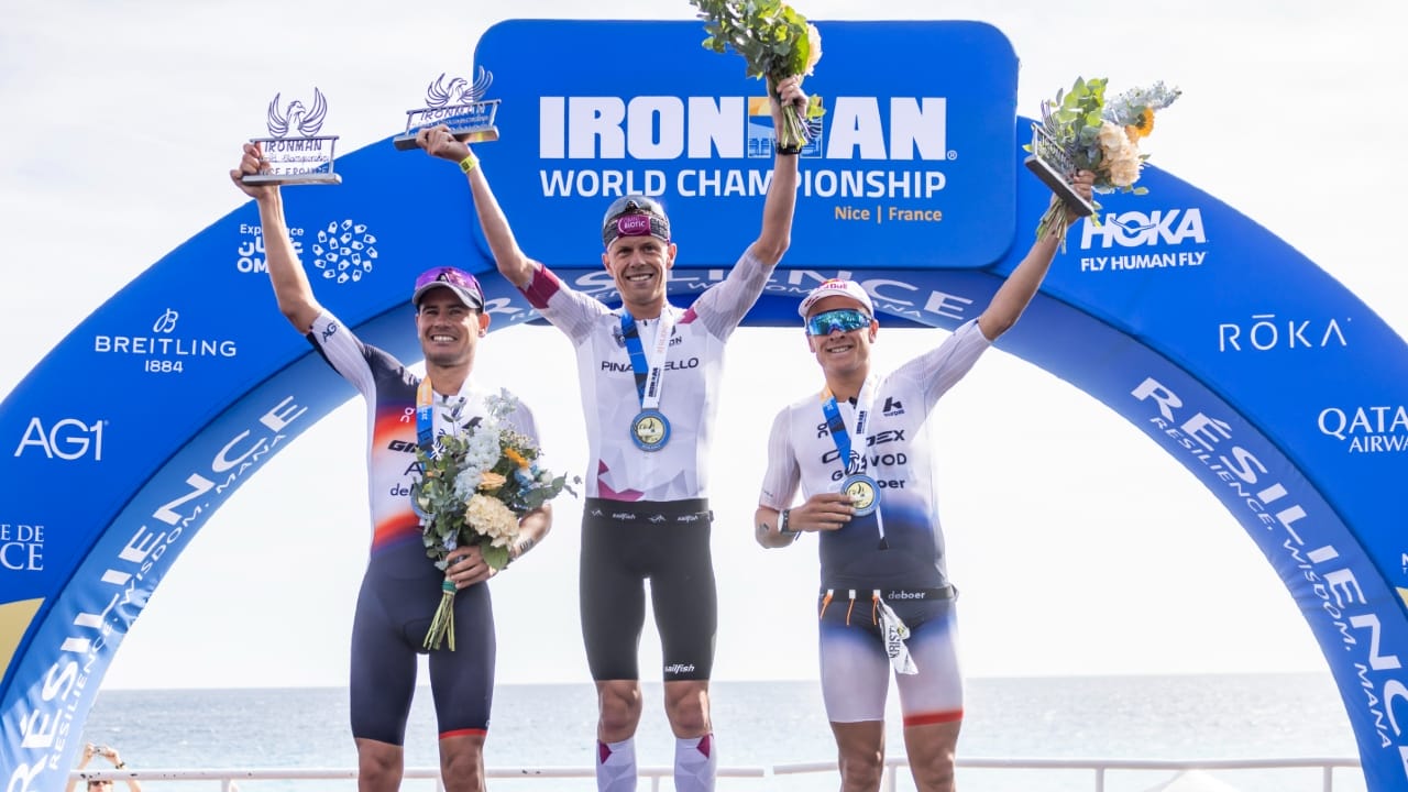 Stornes Iden Blummenfelt IMWC Nice podium 2025