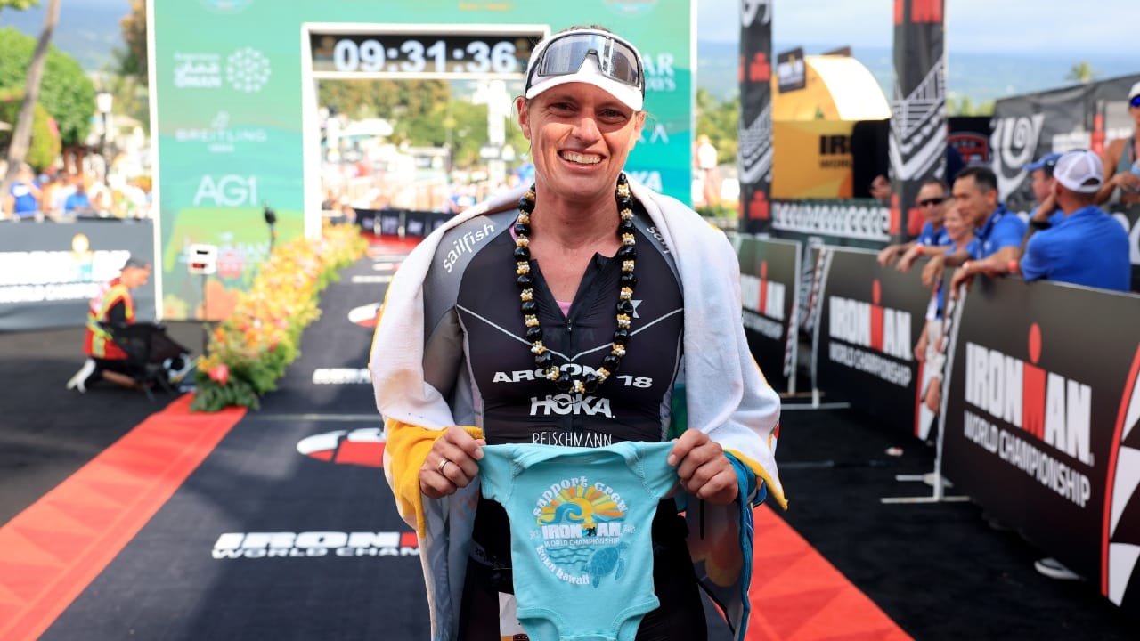 Anne Reischmann IRONMAN World Championship Kona baby onesie 2025