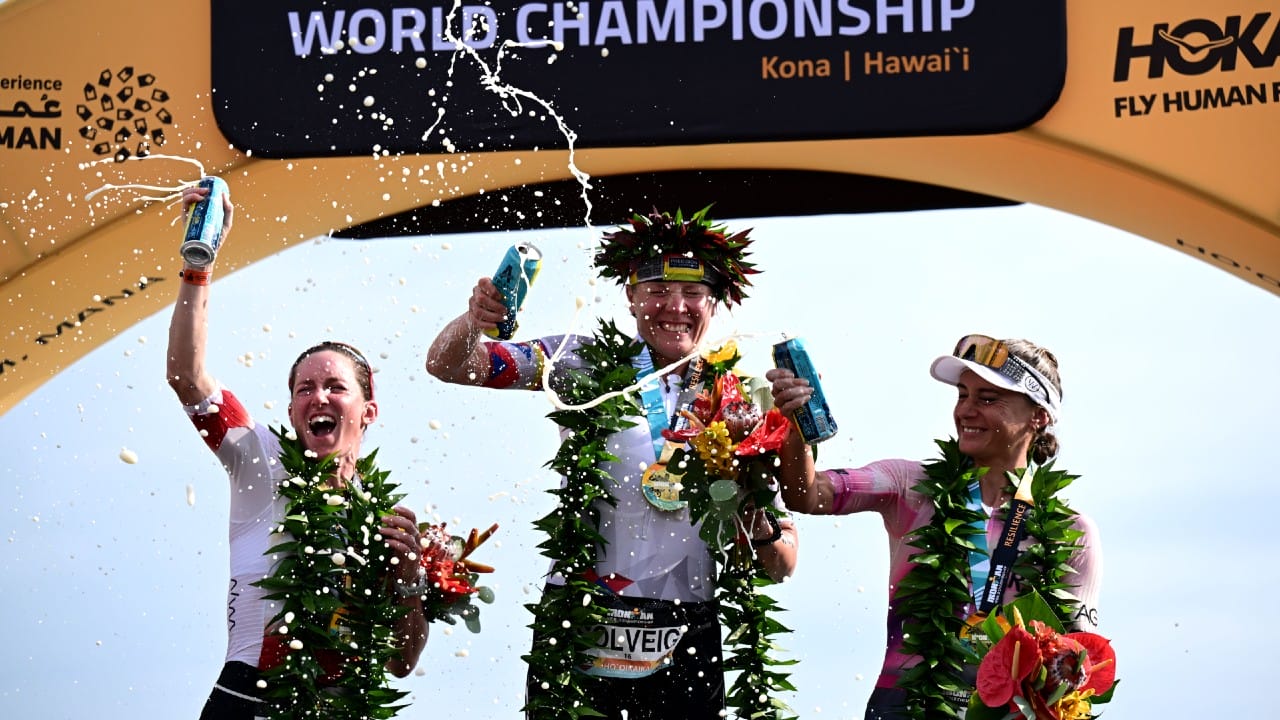 Lovseth Matthews Philipp smiles IRONMAN World Championship 2025