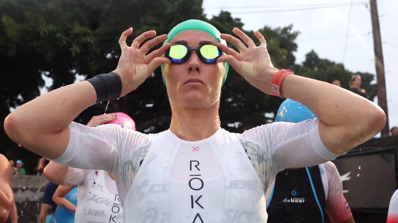 Lucy Charles Barclay swim start ironman world championship 2025