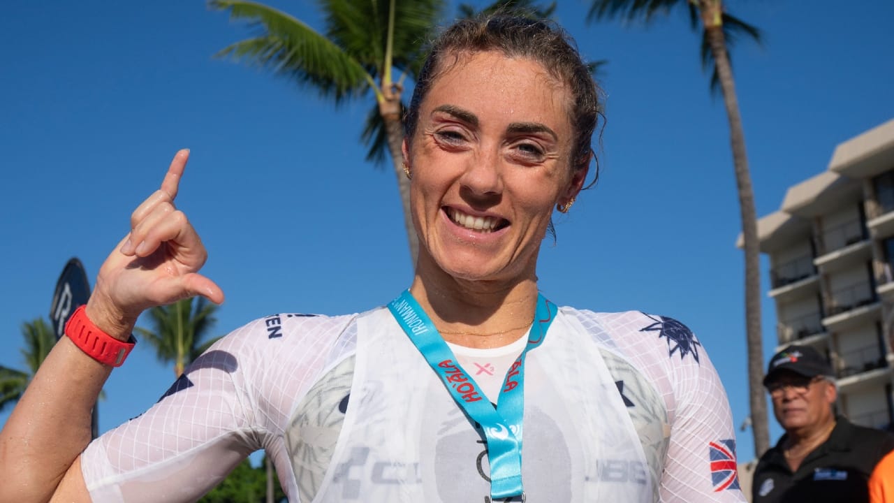 Lucy Charles Barclay training swim Kona 2025