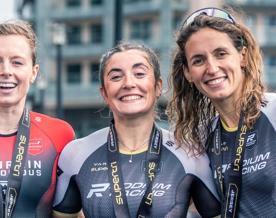 Taylor Brown Lehair Periault Supertri Jersey podium 2025