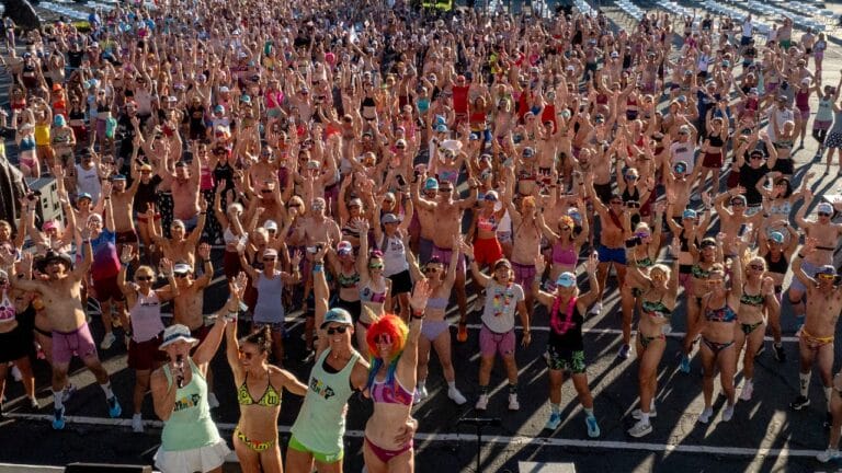 Underpants run Kona 2025 IRONMAN World Championship