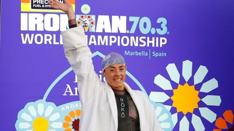 Lucy Charles-Barclay intro 703IRONMAN World Champs Marbella
