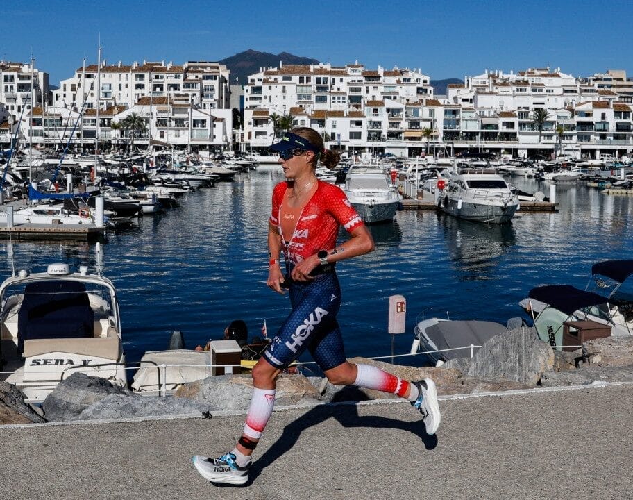 Taylor Knibb run 70.3 Worlds 2025 IRONMAN